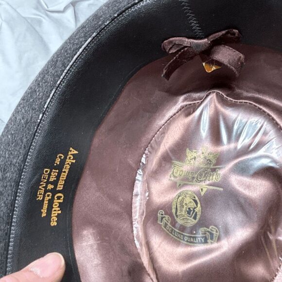 Town Club Fedora Mens Fashion Hat Vintage VTG Ackerman Clothes Denver Size 7 1/8 - Picture 10 of 10